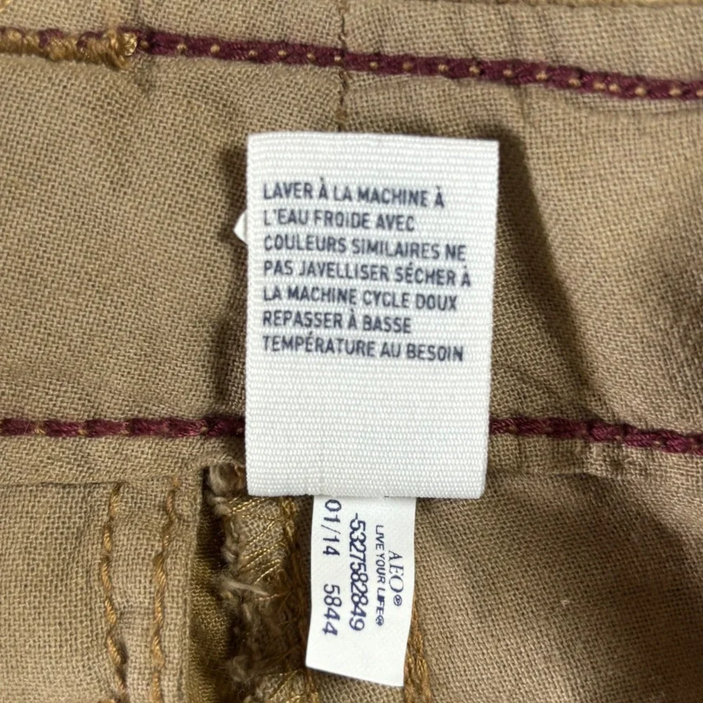 American Eagle Outfitters Mens Brown Cargo Shorts Size 30 Cotton Twill Outdoor
